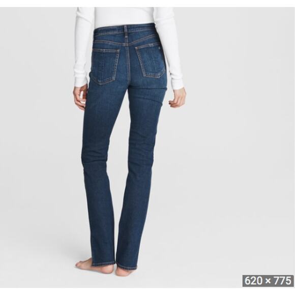 Rag & Bone Womens 24 Nina High Rise Cigarette Jeans Aster Dark Wash Straight Leg - Picture 12 of 12